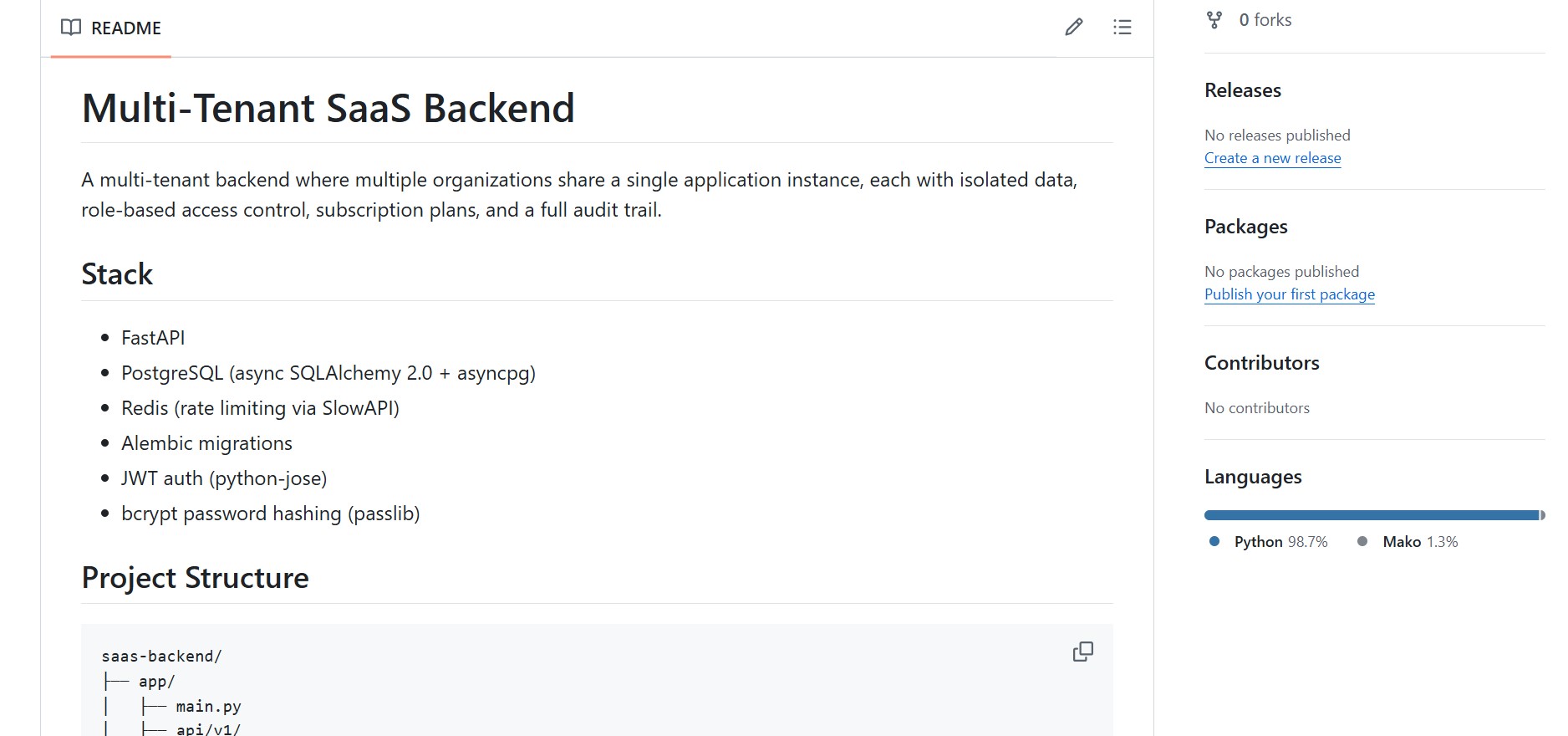 Multi-Tenant SaaS Backend with FastAPI